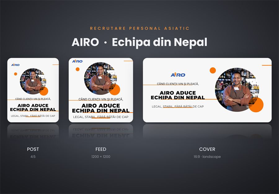 Design and branding for Airo Recrutare